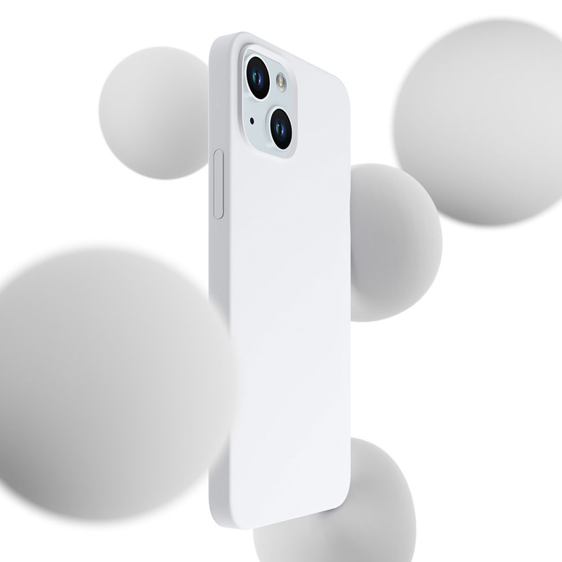 Apple iPhone 15 - 3mk Hardy Silicone MagCase Silver-White