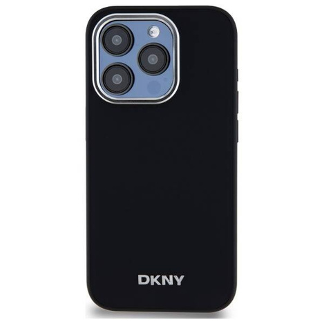 Original Case IPHONE 15 PRO MAX DKNY Hardcase Plain Logo MagSafe (DKHMP15XPSCMCLK) black