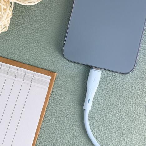 Kabel USB C do Lightning Forcell F-Energy PD 3A 27W Silicone 1 m C346 niebieski