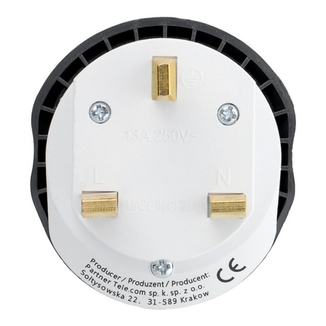 BLUE STAR Adapter podróżny GO TO Europe (Type E) 16A biały