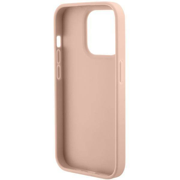 Guess nakładka do iPhone 15 Pro 6,1" GUHCP15LPCRTHCP różowe HC PU Croco Triangle Logo