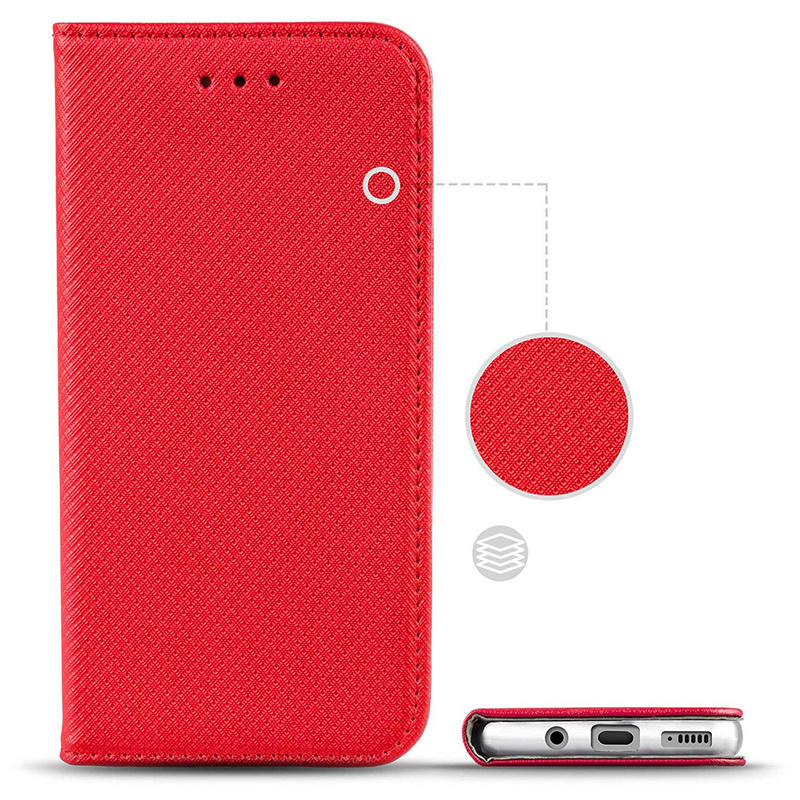 Etui Smart Magnet do Samsung Galaxy S25 czerwone