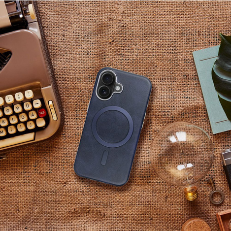 Futerał GENTLEMAN MAG COVER kompatybilny z MagSafe do IPHONE 17 PRO MAX granatowy