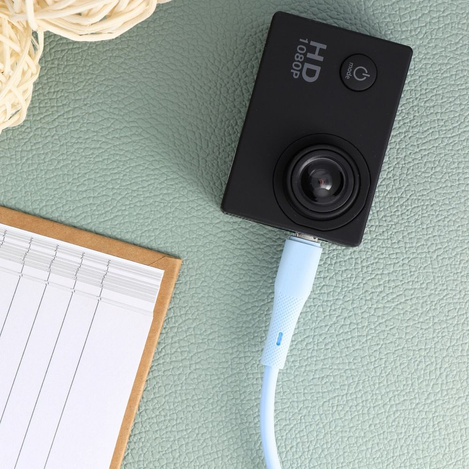 Kabel USB A do Micro USB Forcell F-Energy QC3.0 2,4A 18W Silicone 1 m C341 niebieski