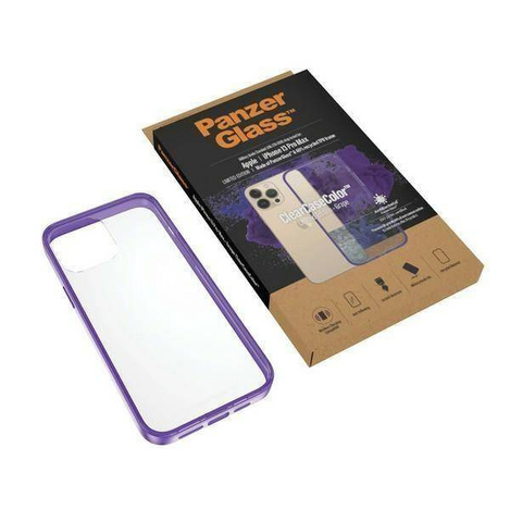 Case IPHONE 13 PRO MAX PanzerGlass ClearCase Antibacterial Military (0342) Grade Grape