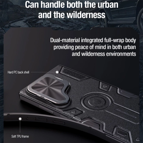 Nillkin CamShield Armor Prop Case for Samsung Galaxy S24 Ultra - black