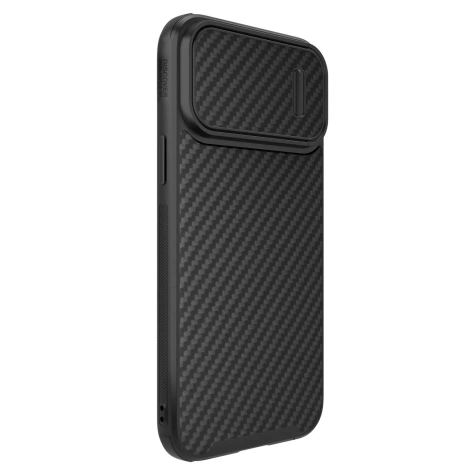 Nillkin Synthetic Fiber S Case iPhone 14 Pro Hülle mit Kameraabdeckung, schwarz