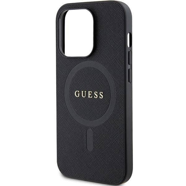 Oryginalne Etui IPHONE 14 PRO MAX Guess Hardcase Saffiano MagSafe (GUHMP14XPSAHMCK) czarne
