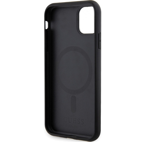 Original Case IPHONE 11 / XR Guess Hardcase Saffiano MagSafe (GUHMN61PSAHMCK) black