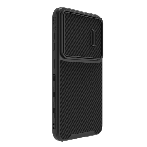 Nillkin Synthetic Fiber S Case für Samsung Galaxy S23+, Kameraabdeckung, schwarz