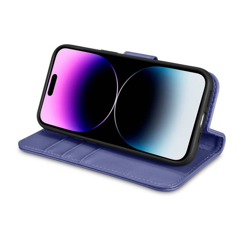 iCarer Wallet Case 2in1 iPhone 14 Pro Max Flip Leather Cover Anti-RFID Light Violet (WMI14220728-LP)
