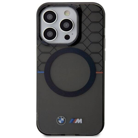 Oryginalne Etui IPHONE 13 PRO MAX BMW Pattern MagSafe (BMHMP13XHGPK) szare
