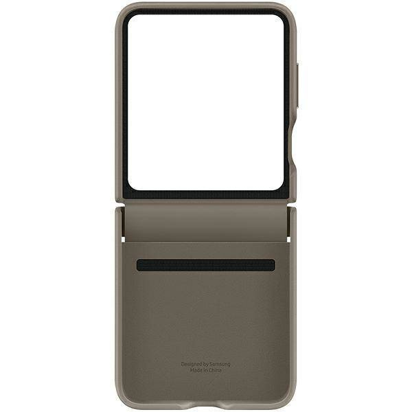 Eco-leather case for Samsung Galaxy Z Flip 5 - brown