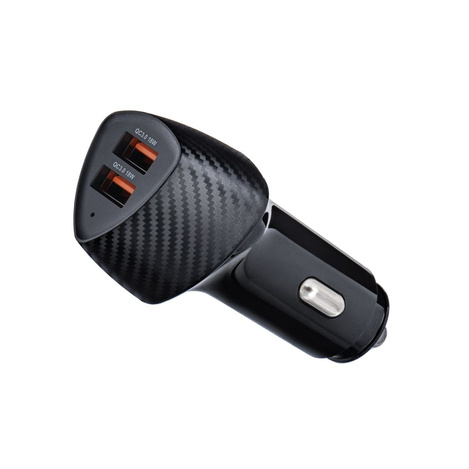 FORCELL CARBON ładowarka samochodowa USB QC 3.0 18W + USB QC 3.0 18W CC50-2A36W czarny (Total 36W)