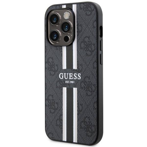 Guess GUHMP14XP4RPSK iPhone 14 Pro Max 6.7&quot; black/black hardcase 4G Printed Stripes MagSafe