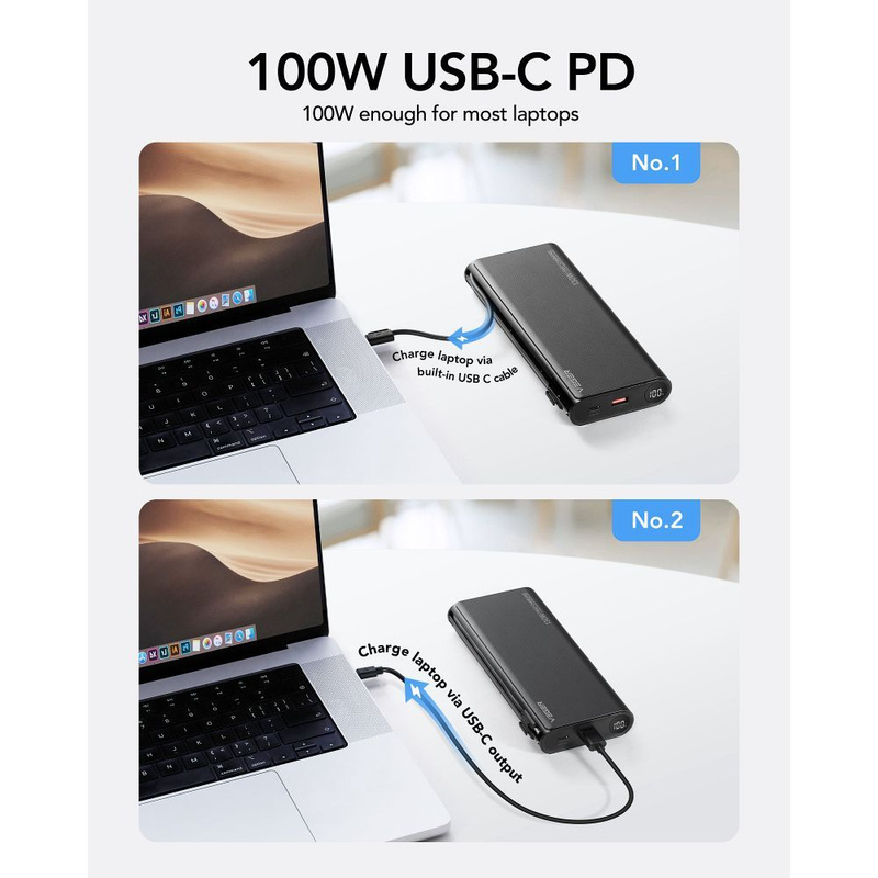 Bateria zewnętrzna (Powerbank) VEGER TCE130 - 25 000mAh Quick Charge PD 130W (W2503)