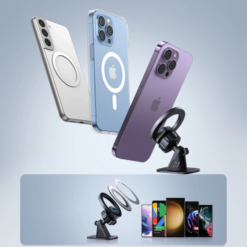 Joyroom magnetyczny uchwyt samochodowy na kokpit/deskę rozdzielczą czarny (JR-ZS376)