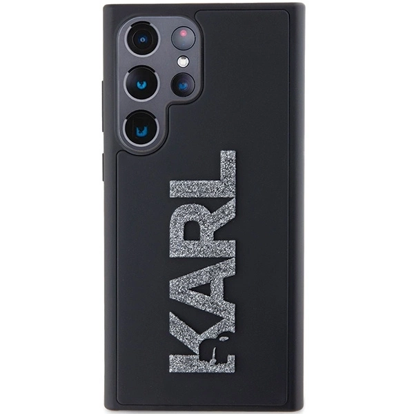 Etui Karl Lagerfeld 3D Rubber Glitter Logo na Samsung Galaxy S23 Ultra - czarne