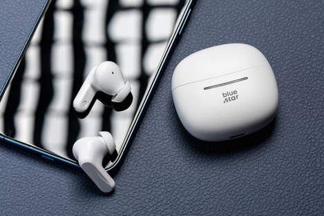 BLUE STAR słuchawki bezprzewodowe bluetooth TWS BK44 białe