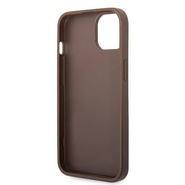 Guess GUHCP15S4GMGBR iPhone 15 6,1&quot; braun/braunes Hardcase 4G Big Metal Logo