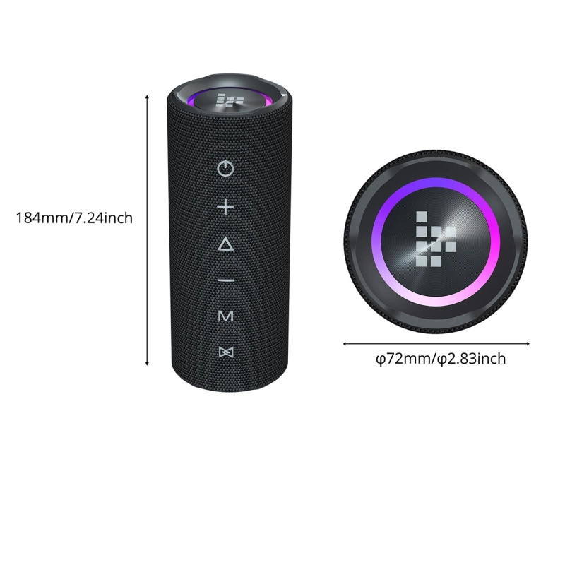 Tragbarer Bluetooth-Lautsprecher Tronsmart Mirtune C2 24W – Schwarz