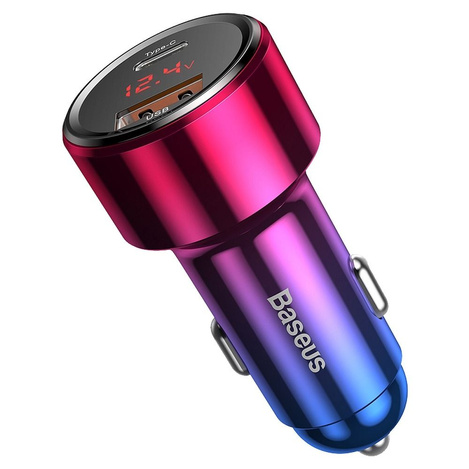 Baseus Magic Series PPS - ładowarka samochodowa Quick Charge 4.0+ / QC3.0 45W 6A czerwony (CCMLC20C-09)