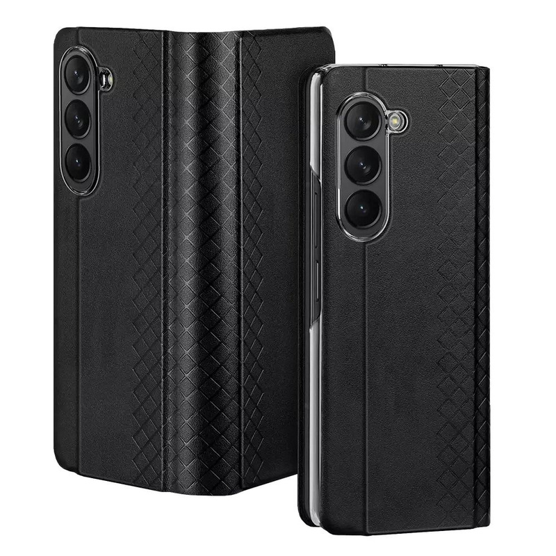 Dux Ducis Bril Leather Flip Wallet Case for Samsung Galaxy Z Fold5 5G - Black
