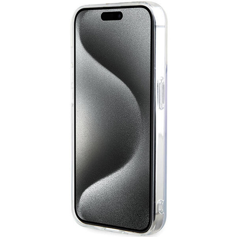 Original Case APPLE IPHONE 15 PRO MAX Guess Hardcase IML Iridescent MagSafe (GUHMP15XHITSU) purple