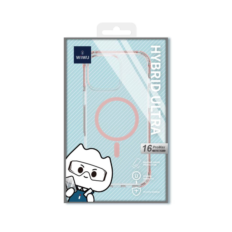WIWU nakładka Magsafe Hybrid Ultra do iPhone 16 6,1&quot; różowa HCC-203
