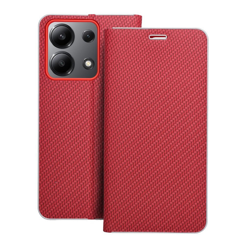 Kabura LUNA Book Carbon do XIAOMI Redmi NOTE 13 4G czerwony