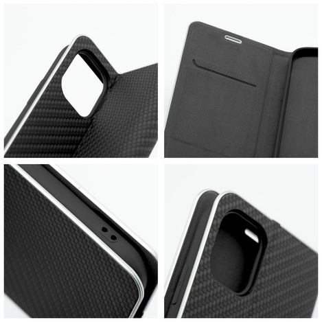 Kabura LUNA Book Carbon do IPHONE 16 Plus czarny