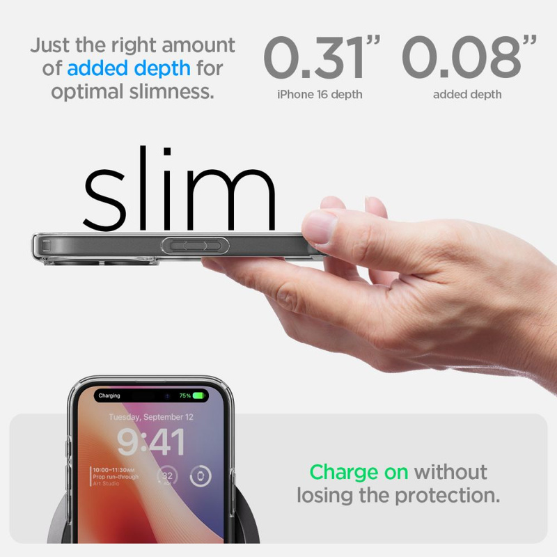 Spigen Ultra Hybrid iPhone 16 crystal clear ACS08197