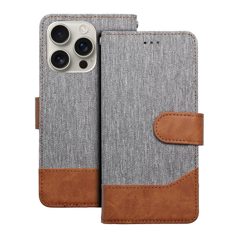 Kabura JEANS Book do IPHONE 16 Pro szary