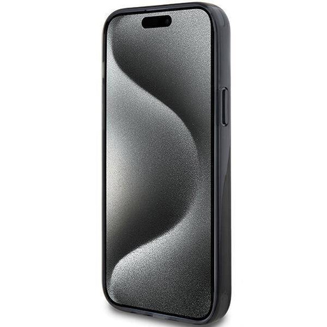 Original Handyhülle IPHONE 13 / 14 / 15 Karl Lagerfeld Hardcase Ring Stand Karl&Choupettte MagSafe (KLHMP14SHMRSKCK) schwarz