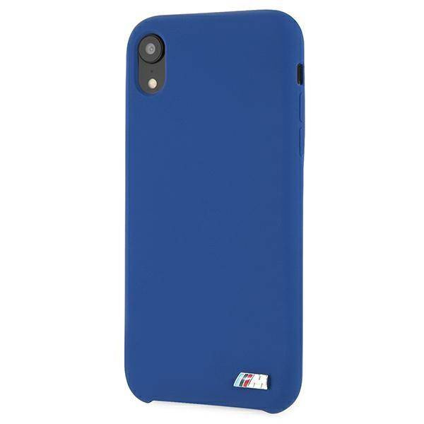 Original Handyhülle IPHONE XR BMW Hardcase Silicone M Collection (BMHCI61MSILNA) blau