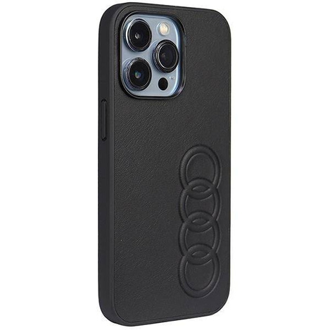 Audi Kunstleder iPhone 13 Pro / 13 6,1" schwarz/schwarz Hardcase AU-TPUPCIP13P-TT/D1-BK