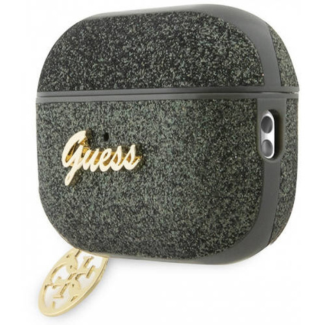 Guess GUAP2GLGSHA AirPods Pro 2 cover green/kaki Glitter Flake 4G Charm