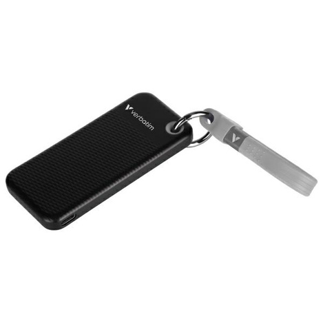 Verbatim Dysk SSD 2TB - brelok do kluczy  z kablem USB 3.2 gen.2 czarno-szary/black-grey 32194