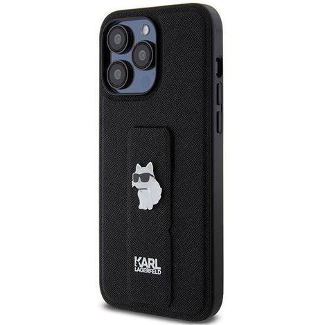 Karl Lagerfeld nakładka do iPhone 13 Pro Max 6,7" KLHCP13XGSACHPK HC GRIPSTAND SAFFIANO CHOUPETTE PINS czarna