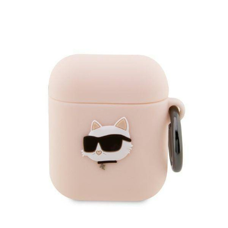 Karl Lagerfeld Silicone NFT Choupette Head 3D - Etui AirPods 1/2 gen (różowy)