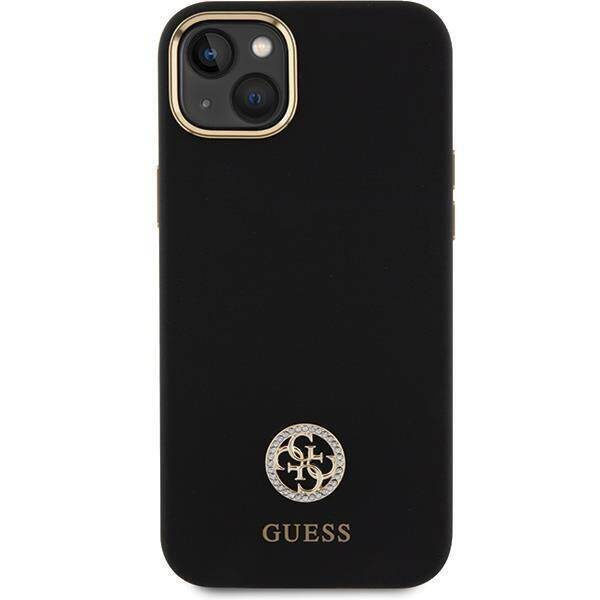Oryginalne Etui APPLE IPHONE 15 PLUS Guess Hardcase Silicone Logo Strass 4G (GUHCP15M4DGPK) czarne