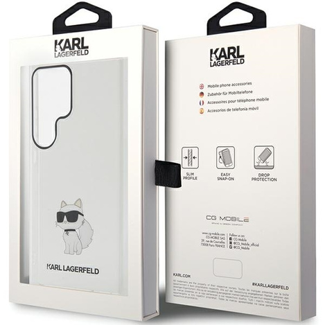 Oryginalne Etui KARL LAGERFELD hardcase IML Choupette KLHCS24LHNCHTCT do Samsung Galaxy S24 Ultra przezroczysty