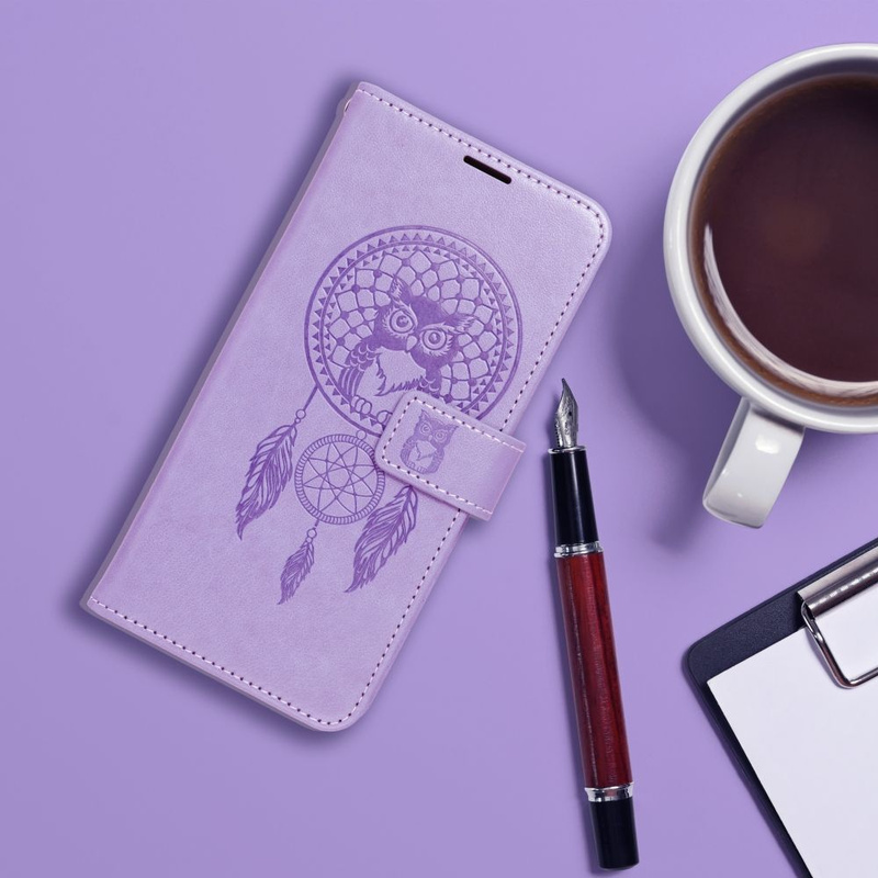 Kabura MEZZO Book do SAMSUNG A25 5G łapacz snów fioletowy