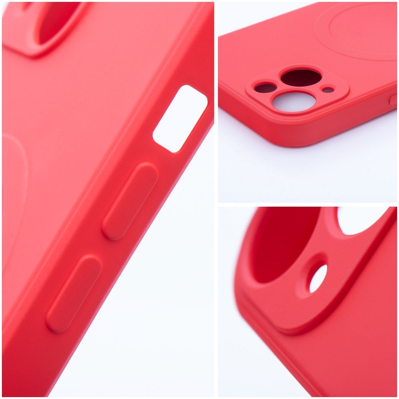 Futerał SILICONE MAG COVER kompatybilny z MagSafe do IPHONE 16 Plus czerwony