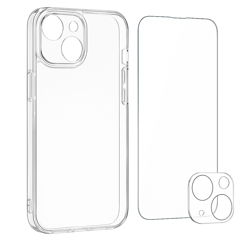 Etui do iPhone 15+ (Plus) + Szkło na ekran + Szkło na aparat