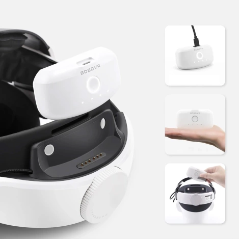 BoboVR B2 external battery for BoboVR M1 / M2 / M3 wristbands 5200mAh - white