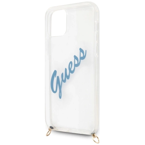 Guess GUHCP12LCRTVSBL iPhone 12 Pro Max 6,7" niebieski/blue hardcase Script Vintage