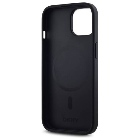 Original Handyhülle IPHONE 14 DKNY Hardcase Plain Logo MagSafe (DKHMP14SPSCMCLK) schwarz