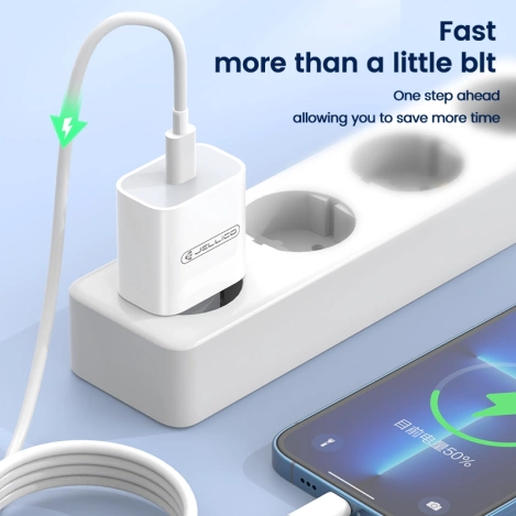 JELLICO Netz-Ladegerät AK180 PD 20W 1xUSB-C + Kabel USB-C - USB-C weiss