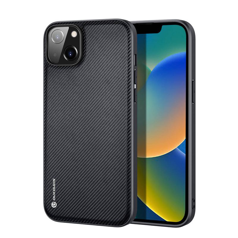 Dux Ducis Fino case cover nylon covered iPhone 14 Plus black